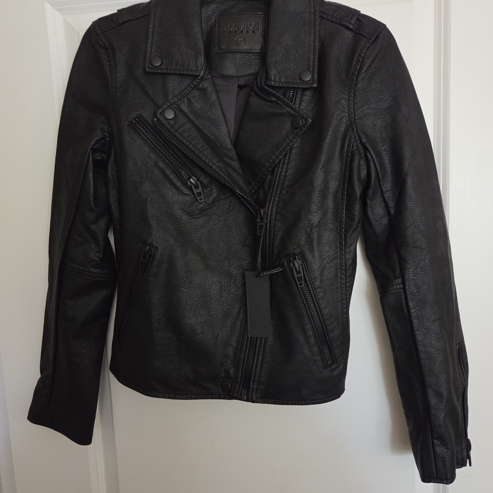 BLANK NYC FAUX LEATHER BIKER JACKET SIZE XSMALL NWT